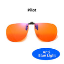 Clip-on com Filtro de Luz Azul e Lente Laranja