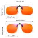 Clip-on com Filtro de Luz Azul e Lente Laranja