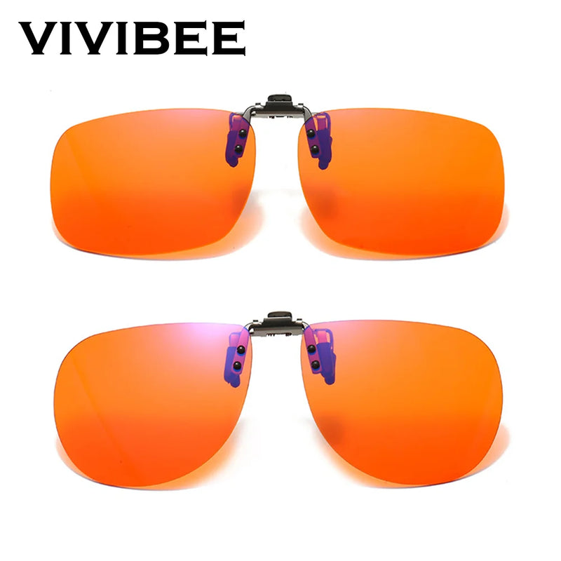 Clip-on com Filtro de Luz Azul e Lente Laranja