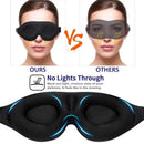 Máscara de Dormir 3D Ajustável com Bloqueio de Luz – Preta