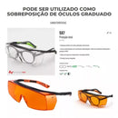 Óculos com Proteção Filtro Anti Luz Azul Laranja Sobrepor